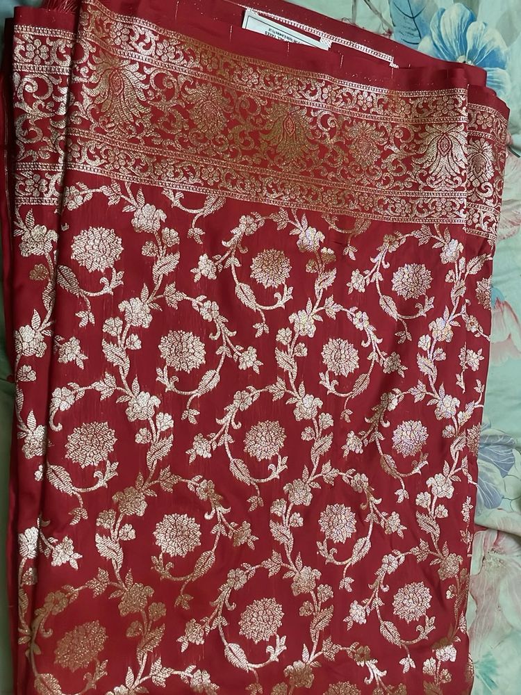 Elegant Red Banarasi Silk Saree