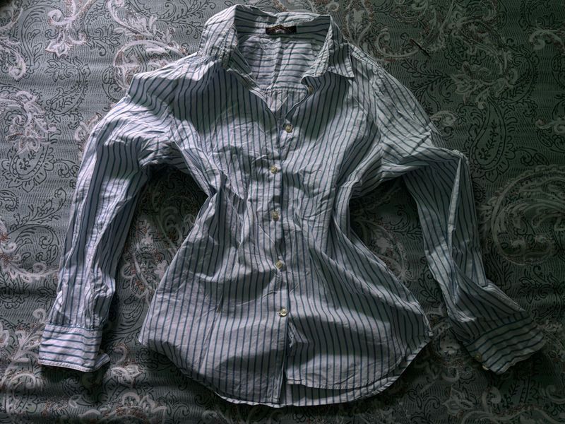 Vintage Striped Button-Up Shirt
