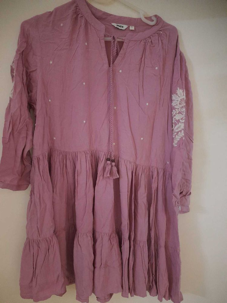 Boho Tiered Embroidered Dress