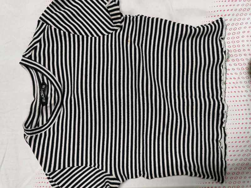 Striped Cropped Top