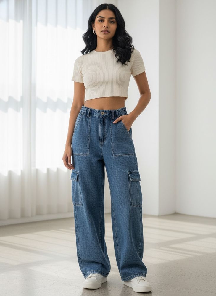Blue Cargo Jeans