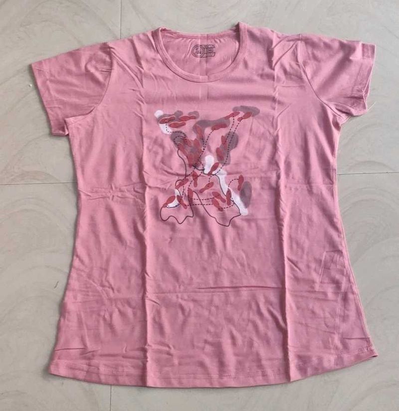 Pink Graphic Print Tee