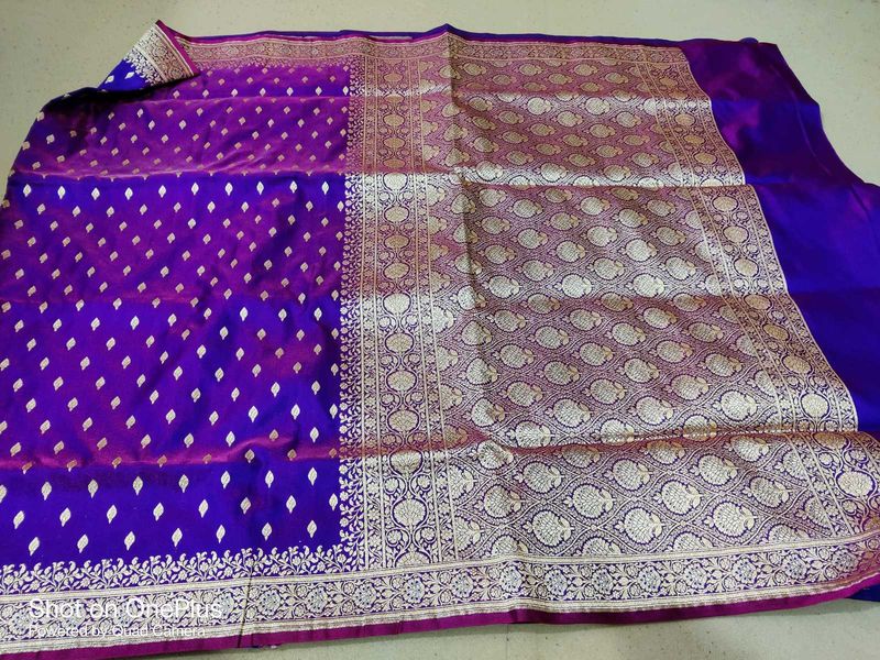Banarsi Silk Saree Small Border Buti