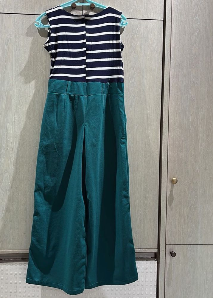 Striped Jumpsuit with Wide Legs
