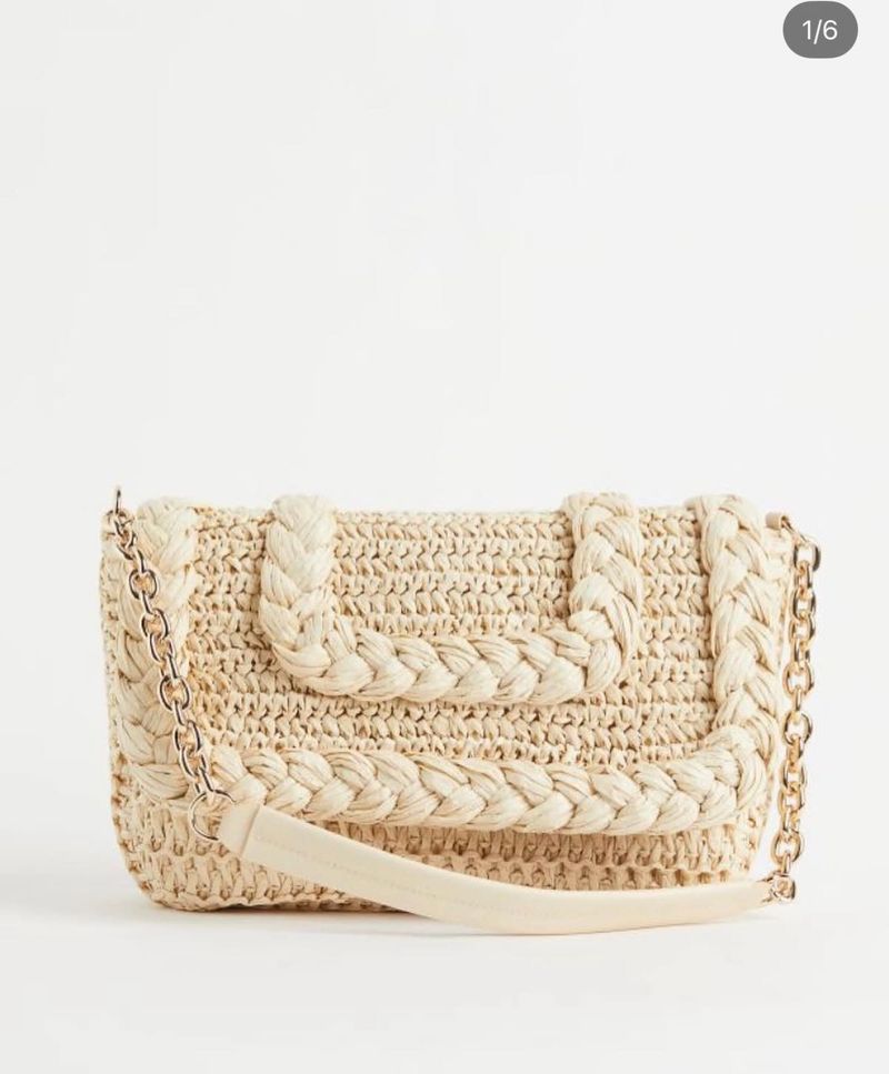 Woven Straw Shoulder Bag