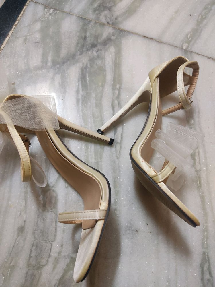 Off White Mismatch Sexy Heels Sandals 38 Size