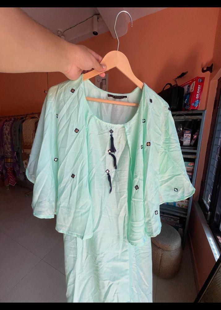 Stylish Mint Green Kurta Set