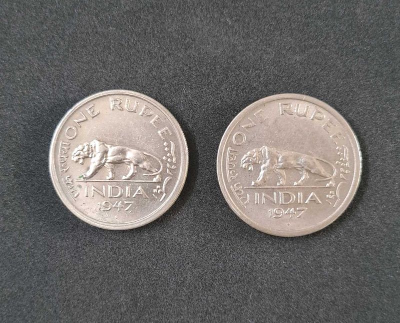 Original 1 Rupee Coin of 1947