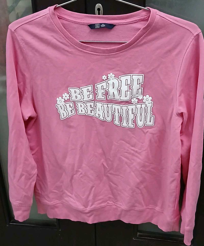 Women's Pink 'Be Free' Graphic T-Shirt