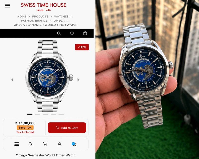 OMEGA Seamaster Worldtimer Blue Dial Watch ⌚💙🌍
