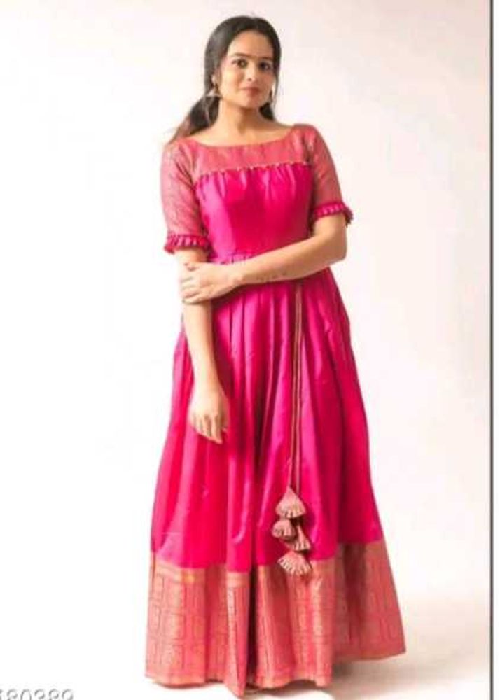 Elegant Pink Ethnic Gown