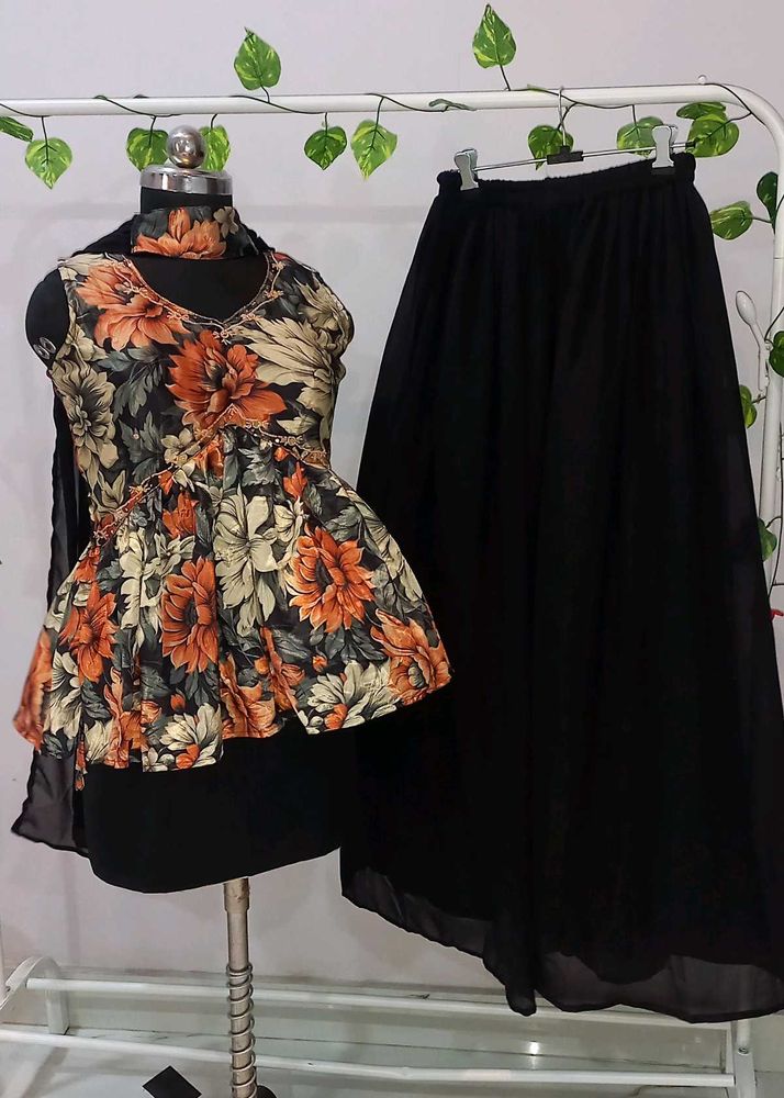 Stunning Black Brand New Indo-western Dress