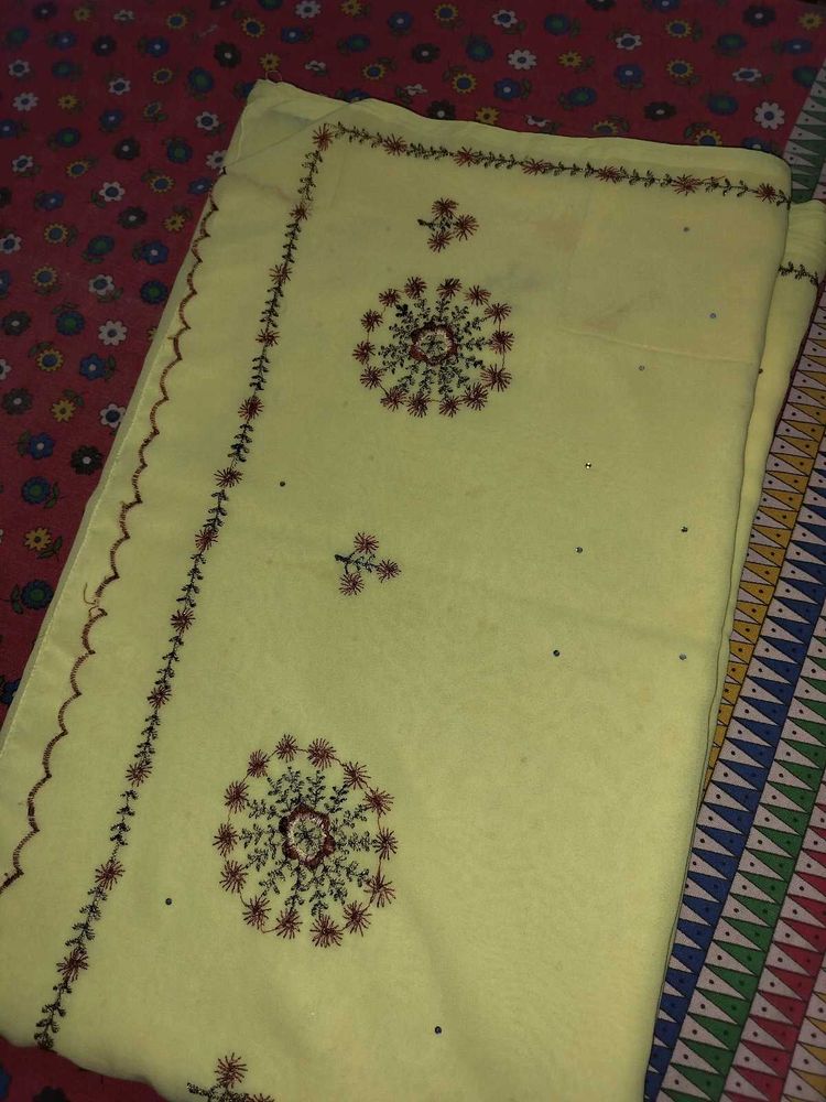 Yellow Colour Beautiful Saree