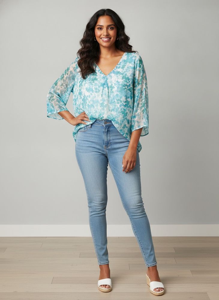 Floral V-Neck Top