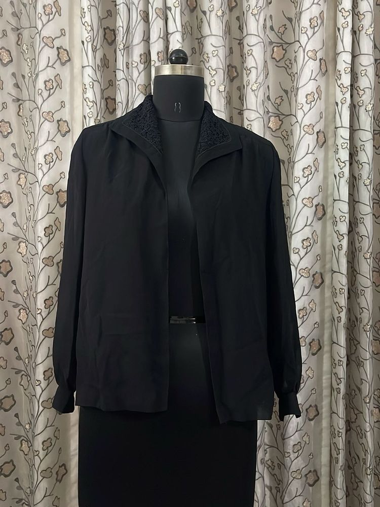 Elegant Black Chiffon Blouse