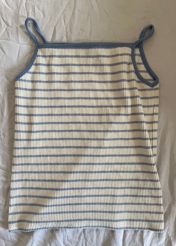 Striped Ribbed Tank Top🐬