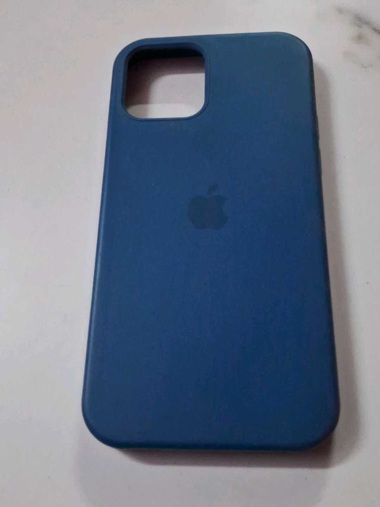 Blue Apple iPhone 12 Case
