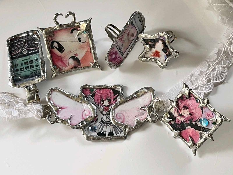 Kawaii Anime Choker &amp; Ring Set