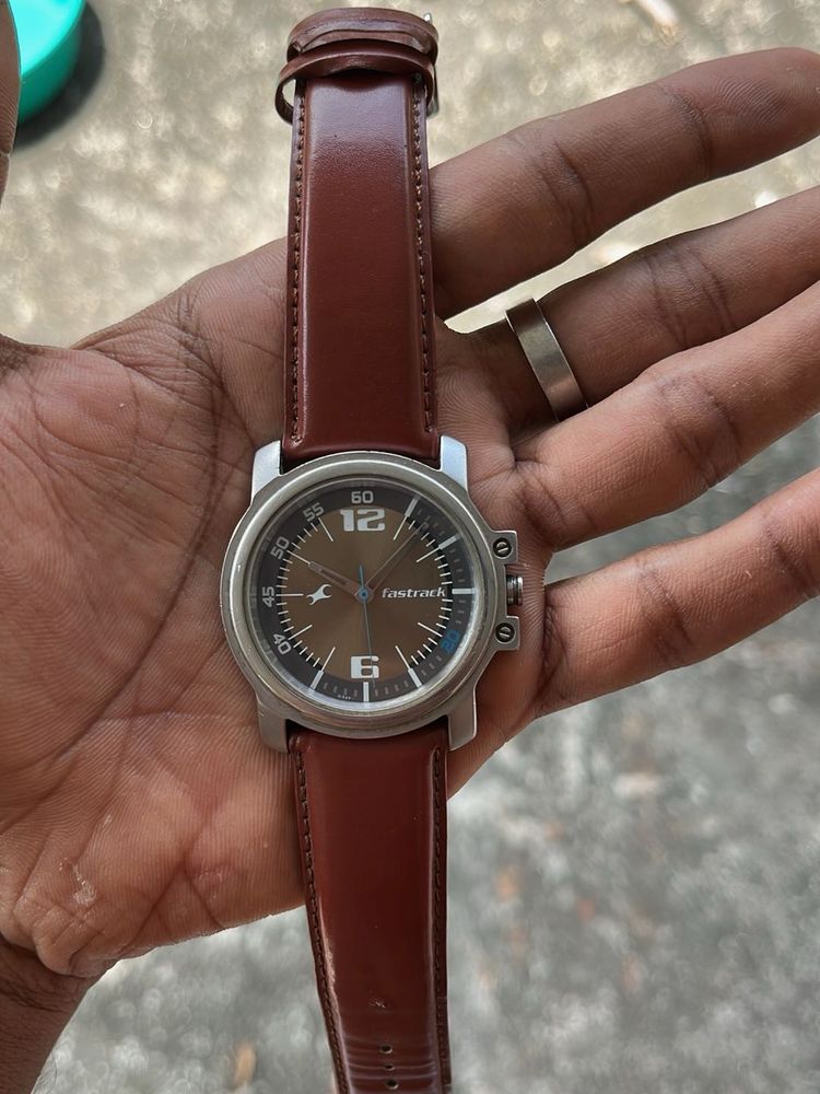 Fastrack Analog Watch with Brown Strap