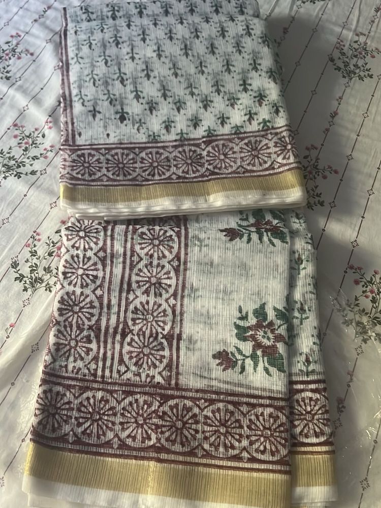 Beautiful Hand Block Print Saree