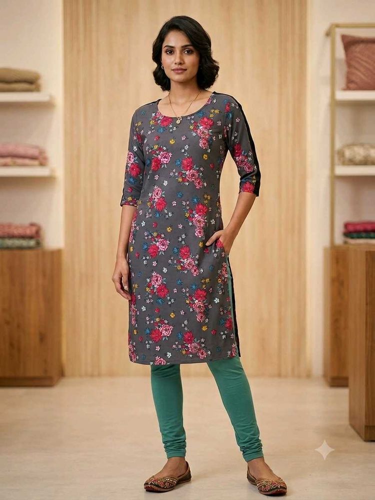 Floral Print Kurta with Leggings