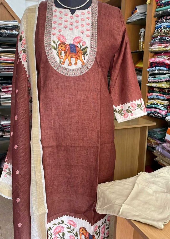 Linen cotton shalwar set