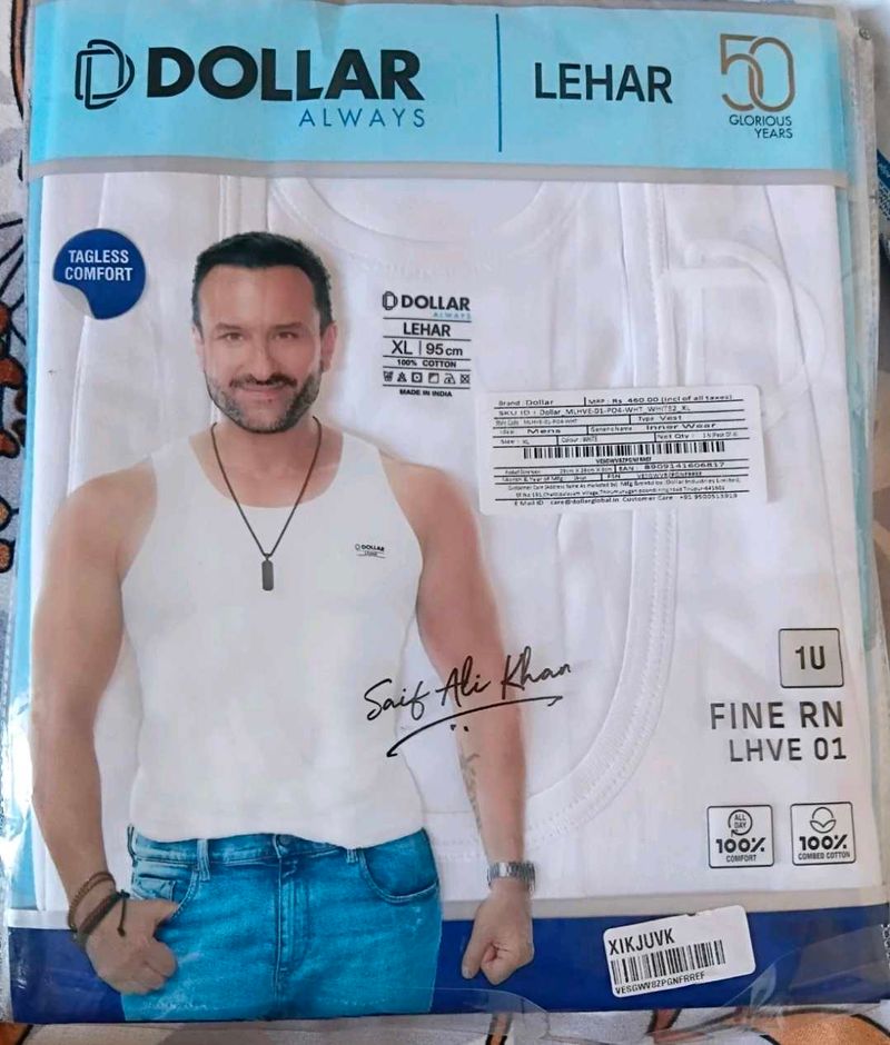 Dollar Lehar Men's Vest - White