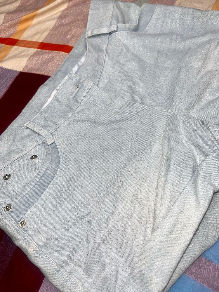Sparkly Light Blue shorts