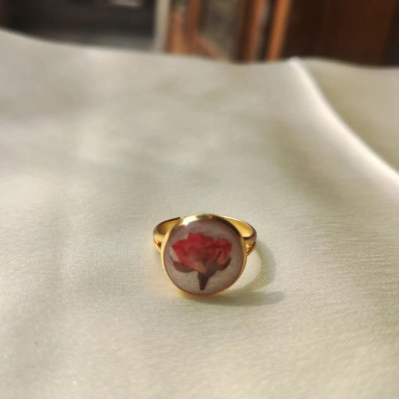 Real Rose Floral Ring
