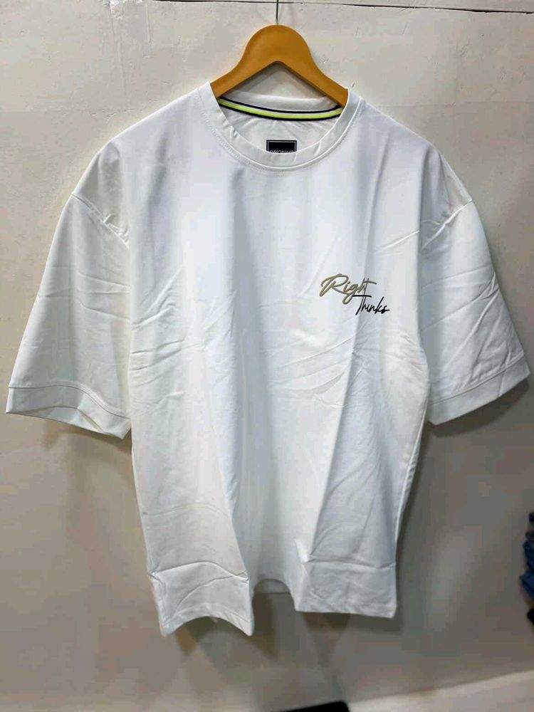 Men's White Graphic T-Shirt