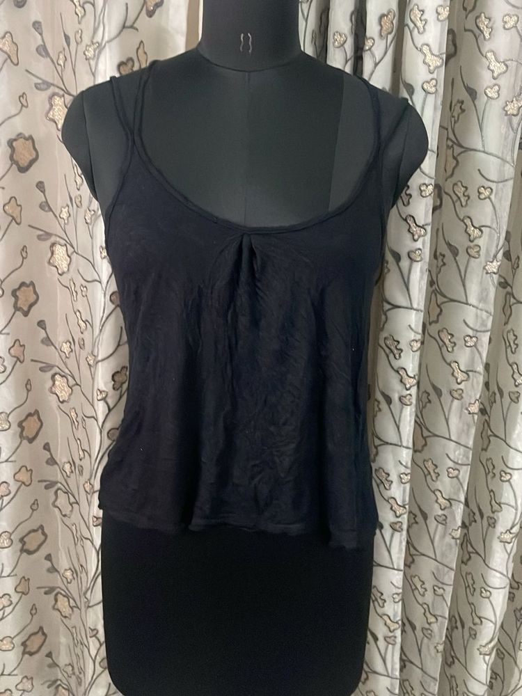 Basic Black Spaghetti Strap Tank Top