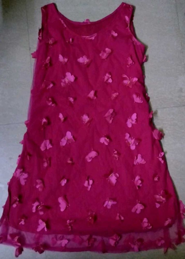 Stunning Pink Butterfly Dress