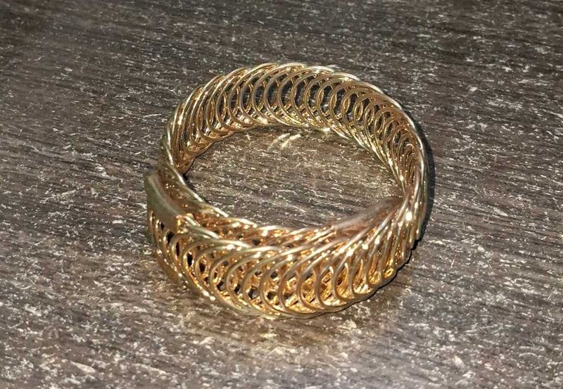 Elegant Gold-Tone Adjustable Bangle