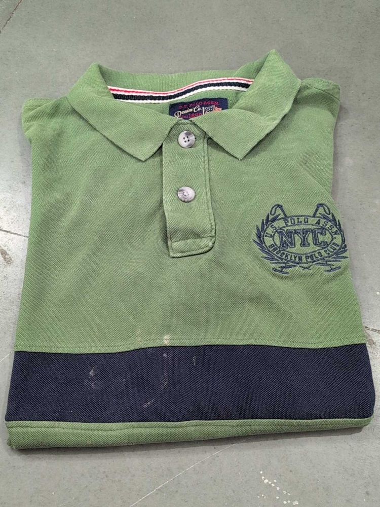 Men's Green &amp; Black Polo Shirt