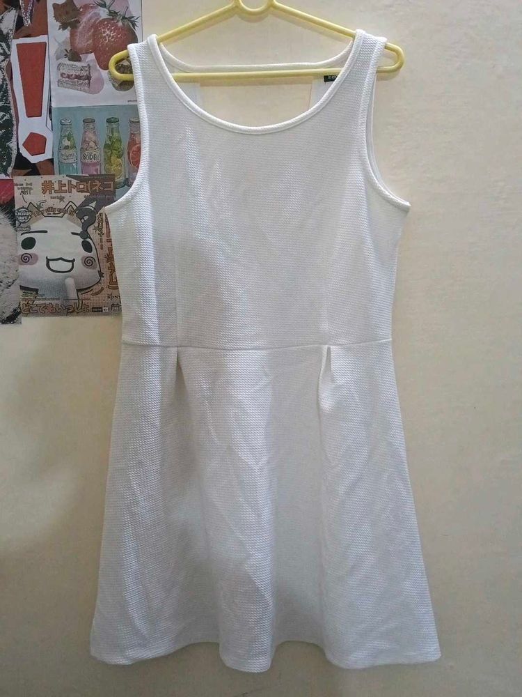 White Sleeveless Mini Dress