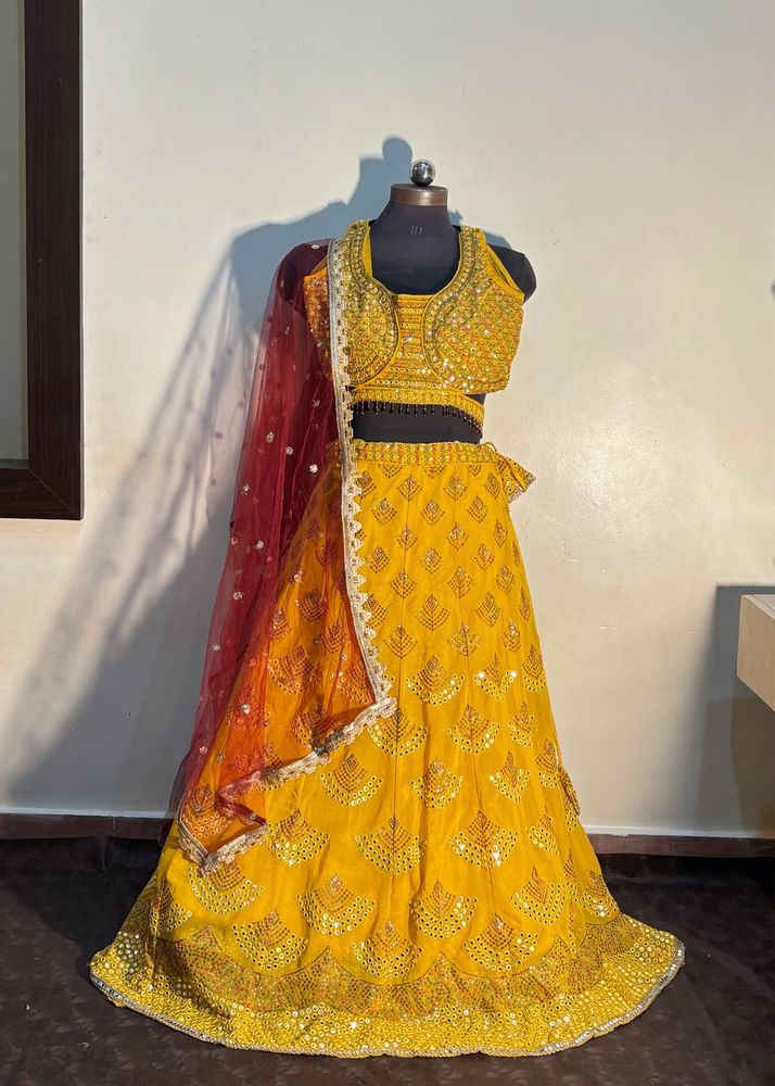 Yellow Embellished Lehenga Choli Set
