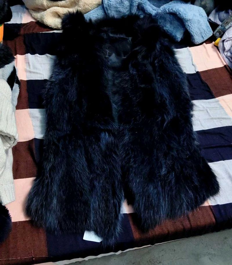 Branded stunning long faux fur jacket