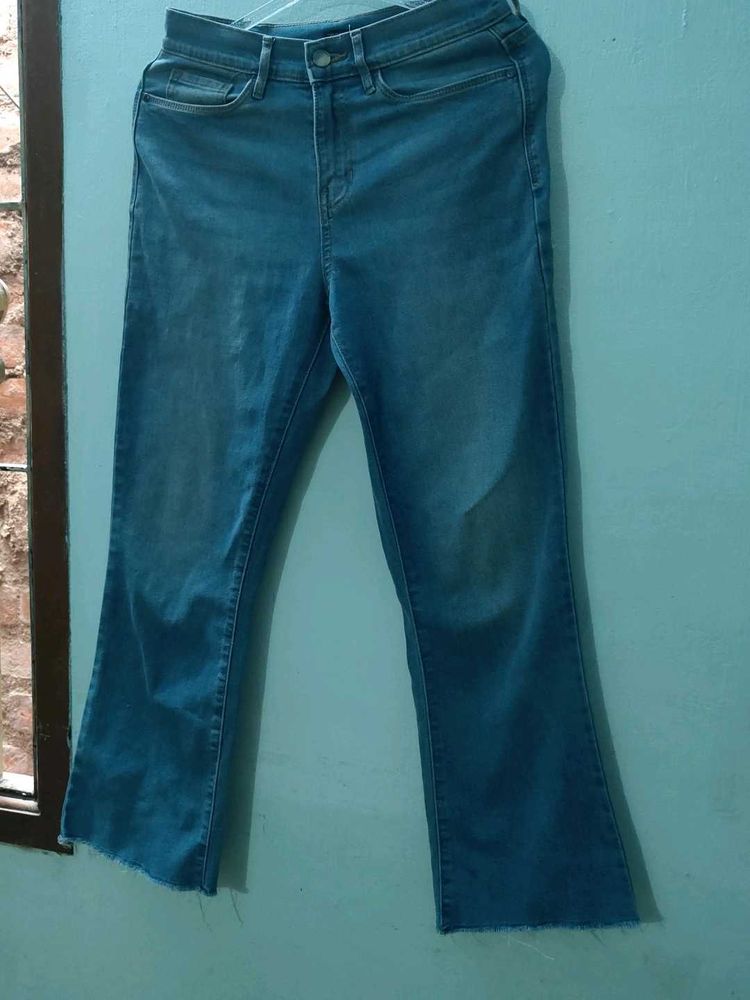 Women's Flare Jeans - High Waisted Denim