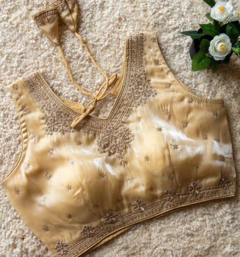 Golden 🌟Designer Embroidered Blouse