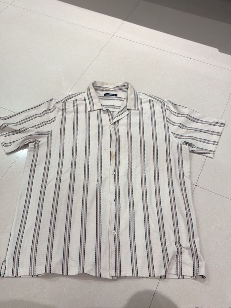 Men's Striped Short Sleeve Shirt