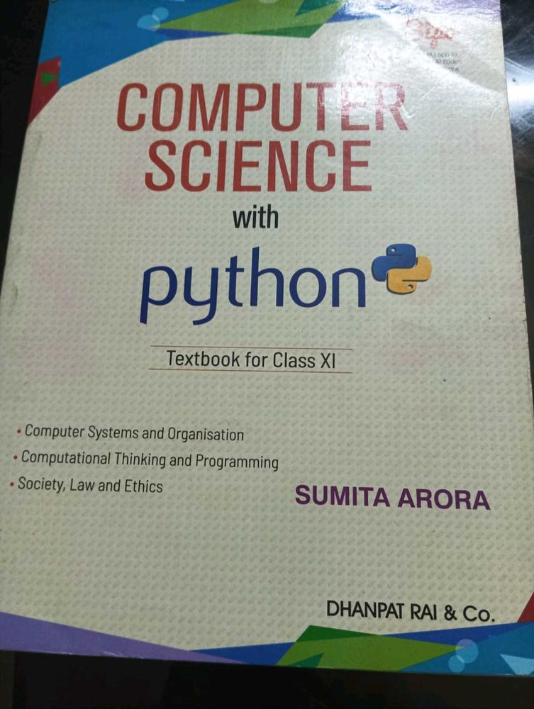 Class XI Computer Science with Python Textbook