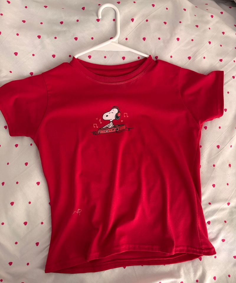 Cute Snoopy Red T-Shirt