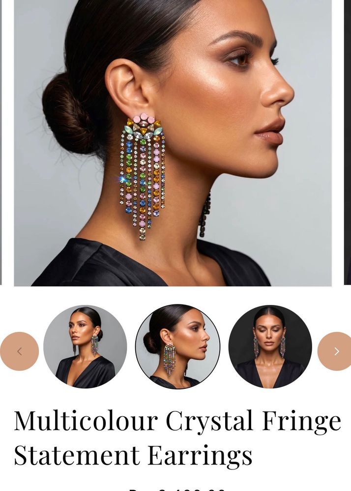 Zara Crystal Paved Fringe Earrings