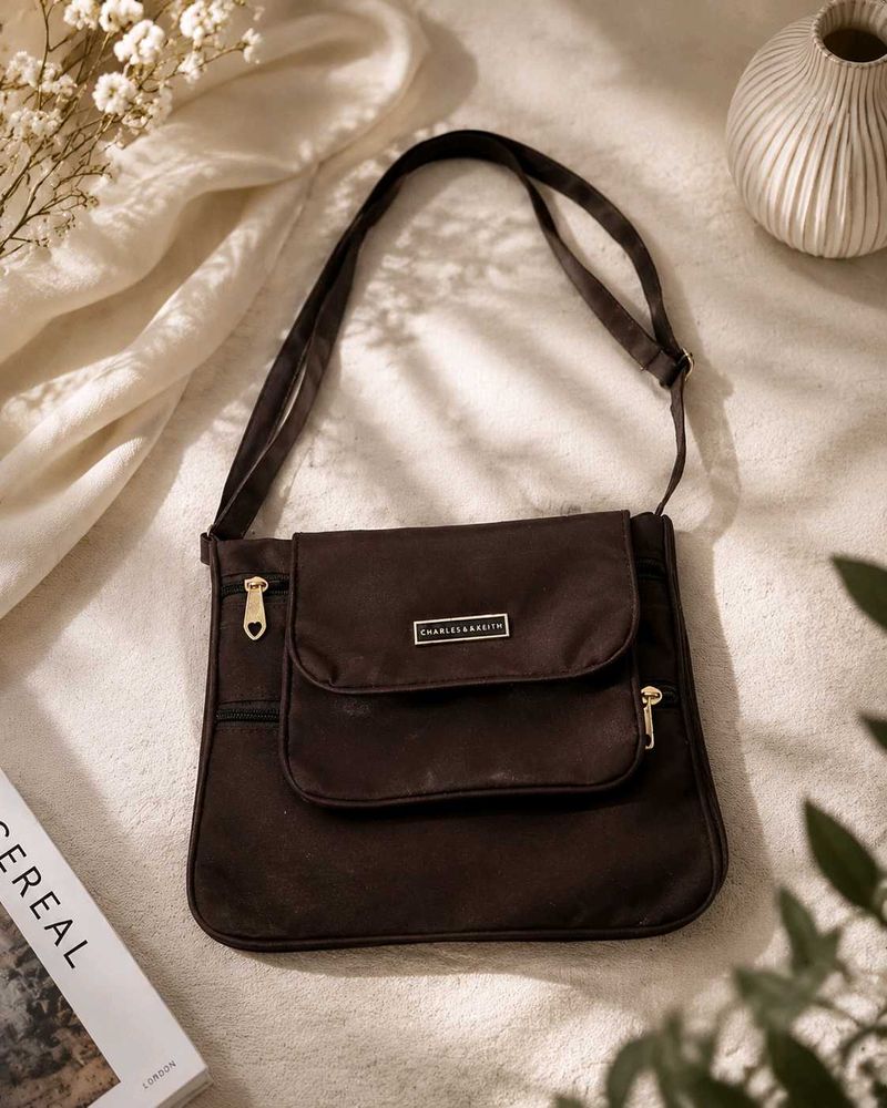 Charles &amp; Keith Brown Crossbody Bag