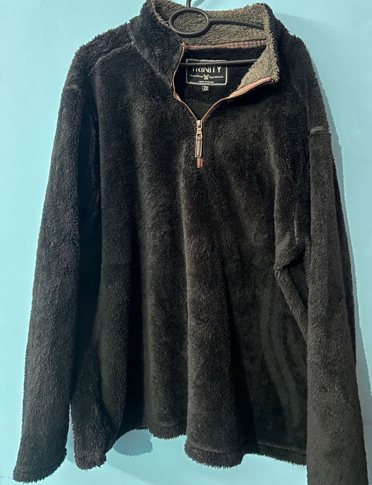 Cozy Brown Fleece Pullover