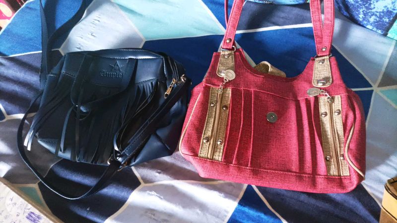Chic Handbags - Red and Blue 2combo