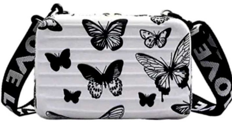 Butterfly Print Crossbody Bag