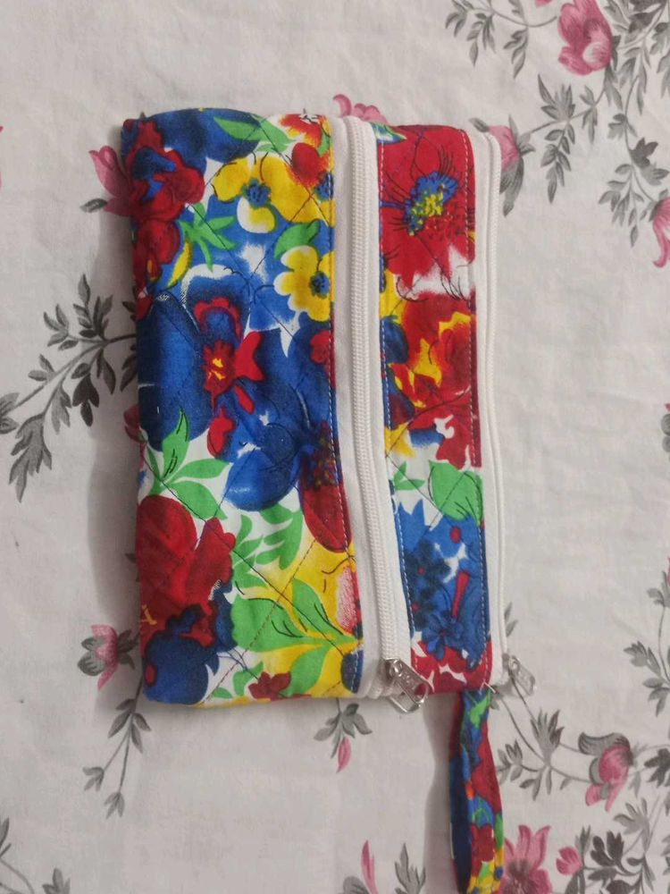 Vibrant Floral Clutch Pouch