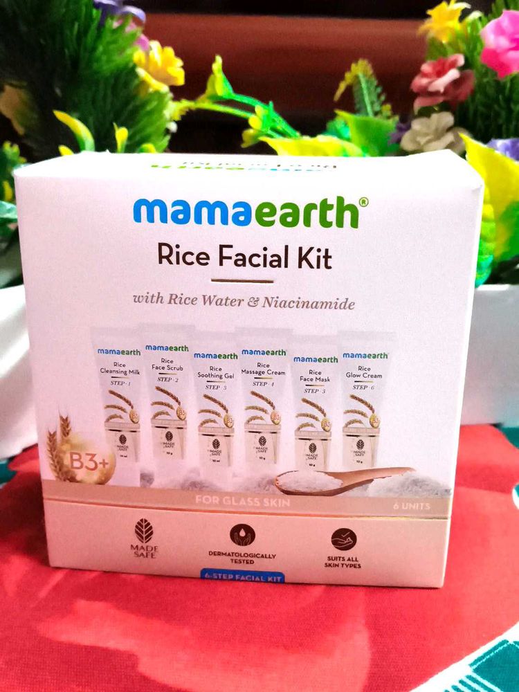 Mamaearth Rice Facial Kit With  Water &amp; Niac