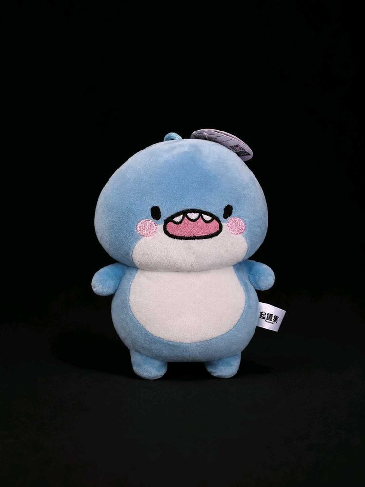 Adorable Kawaii Blue Shark Plushie and bag keychai